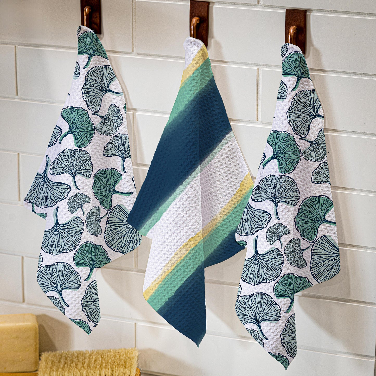 Ginkgo Blue Quick Dry Dish Cloths
