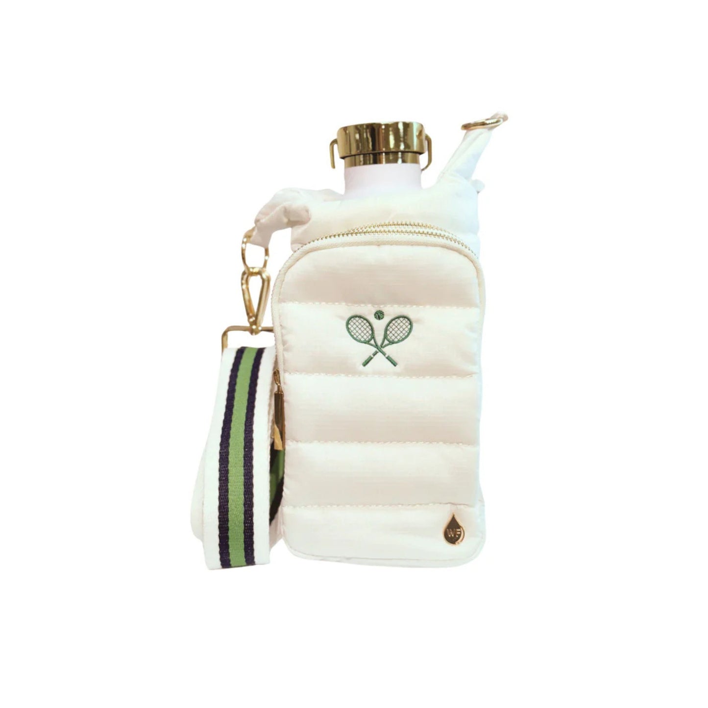 Hydrobag Ivory with Tennis Raquets Embroidered