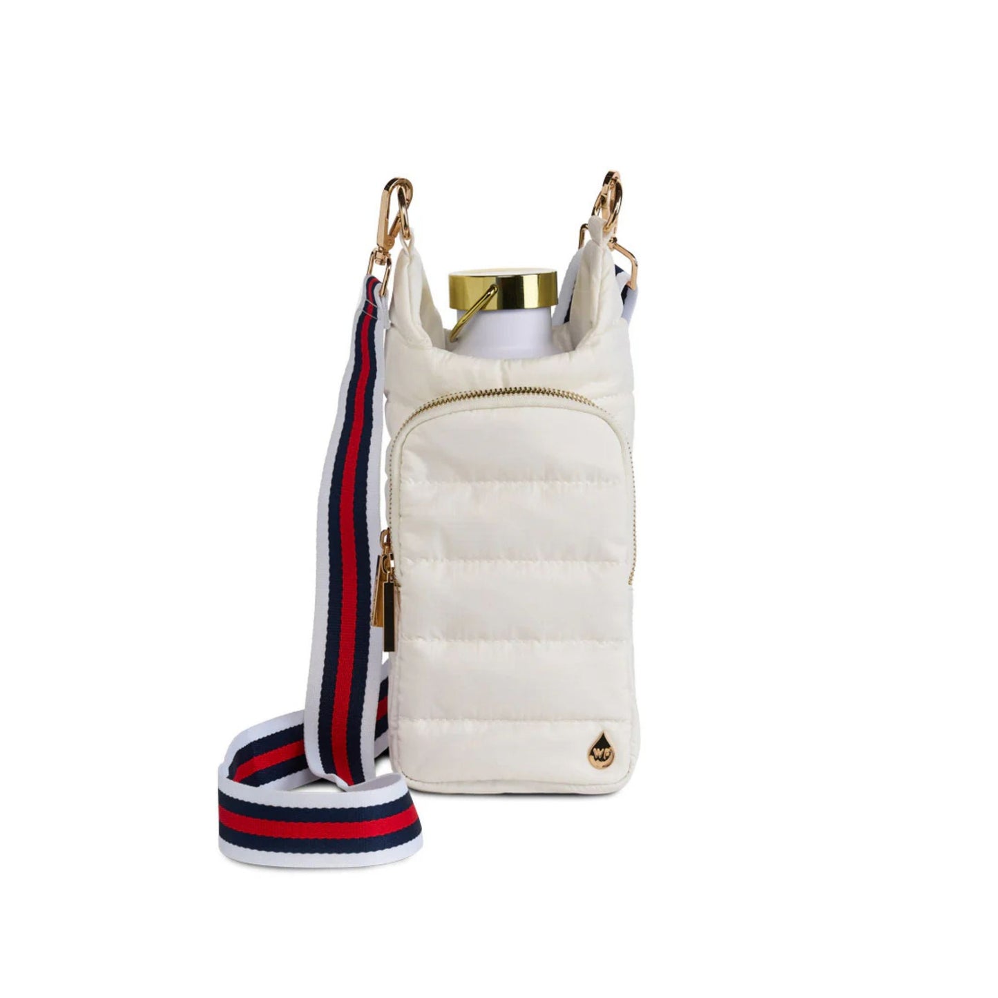 Hydrobag White with Red, Blue, White Stripe Strap - Preorder!!!