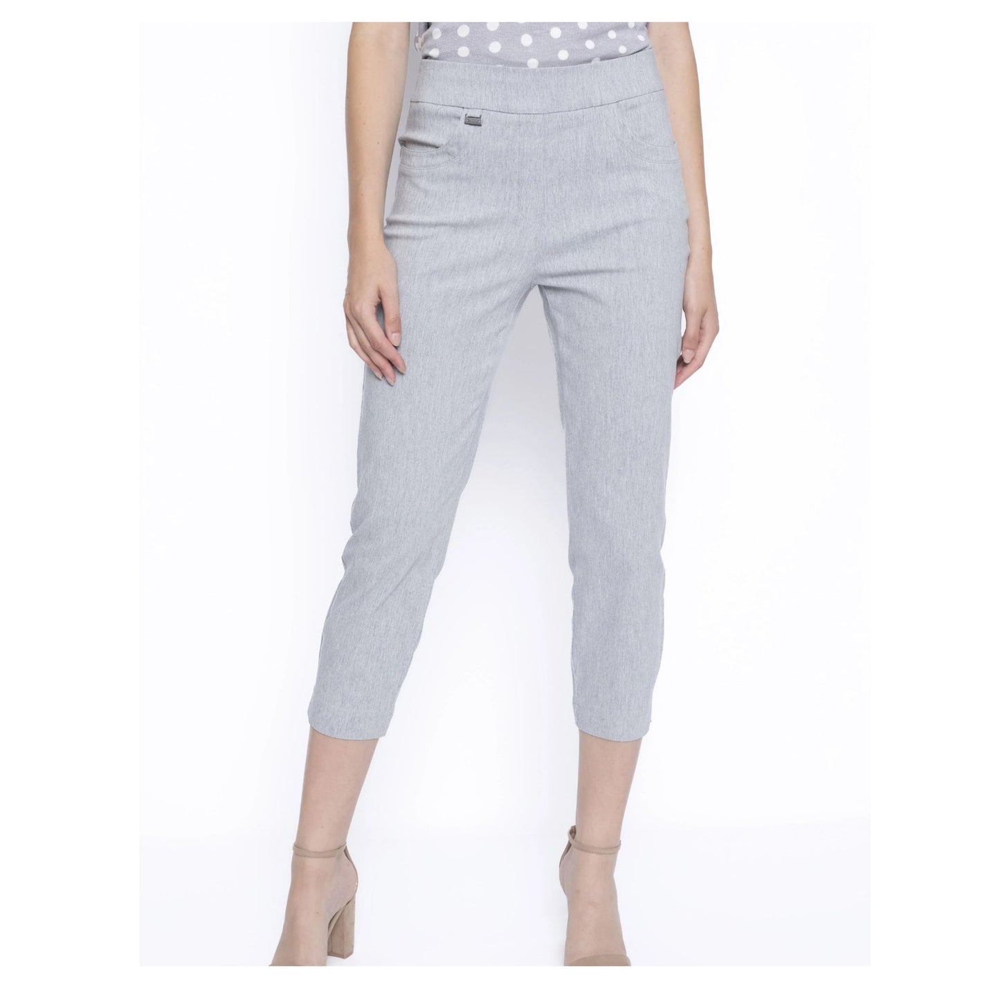 Picadilly Heather Grey Pull On Capris