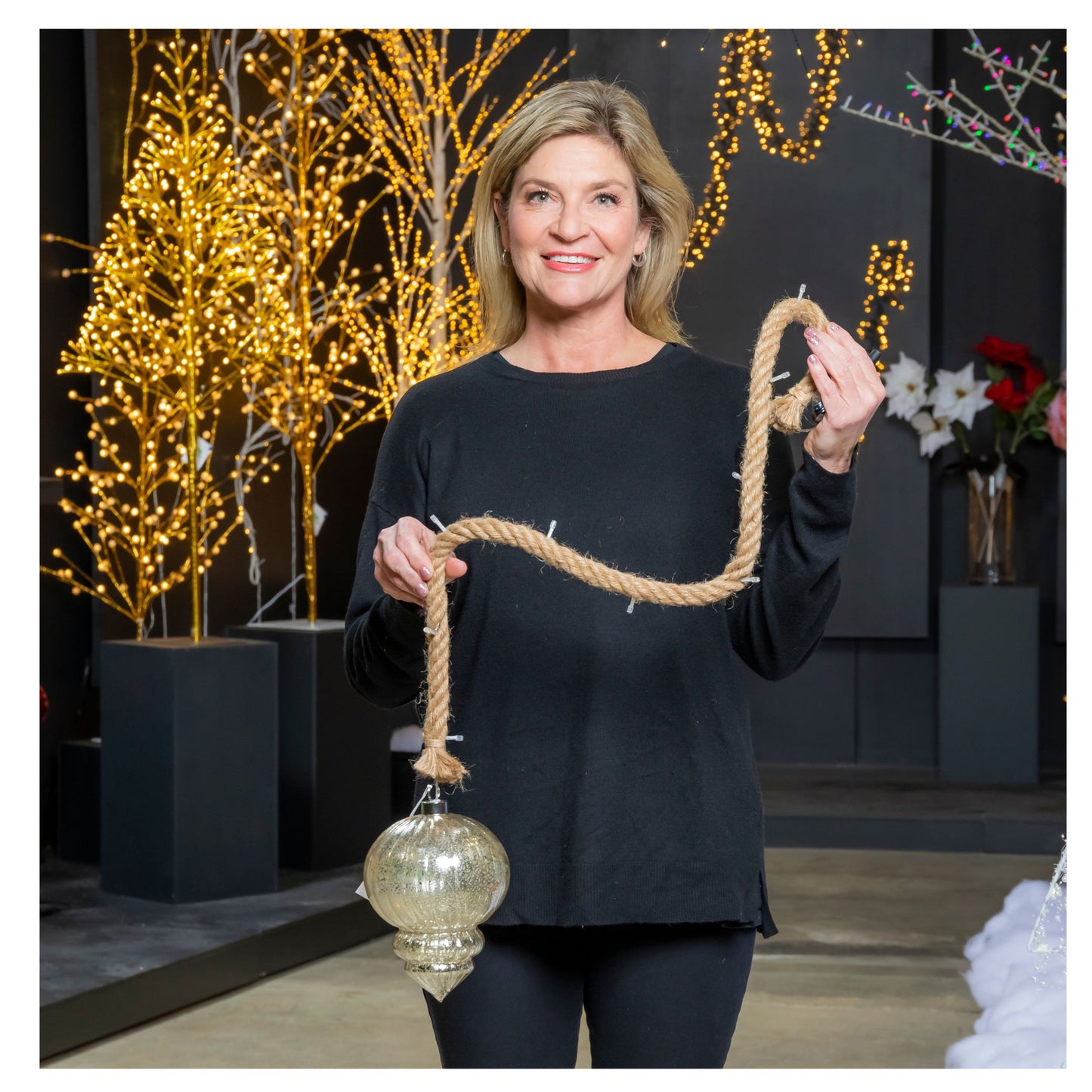 Glass Ornament Hanging Light, Grey