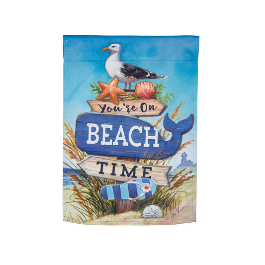 Decor - You're On Beach Time Garden Flag