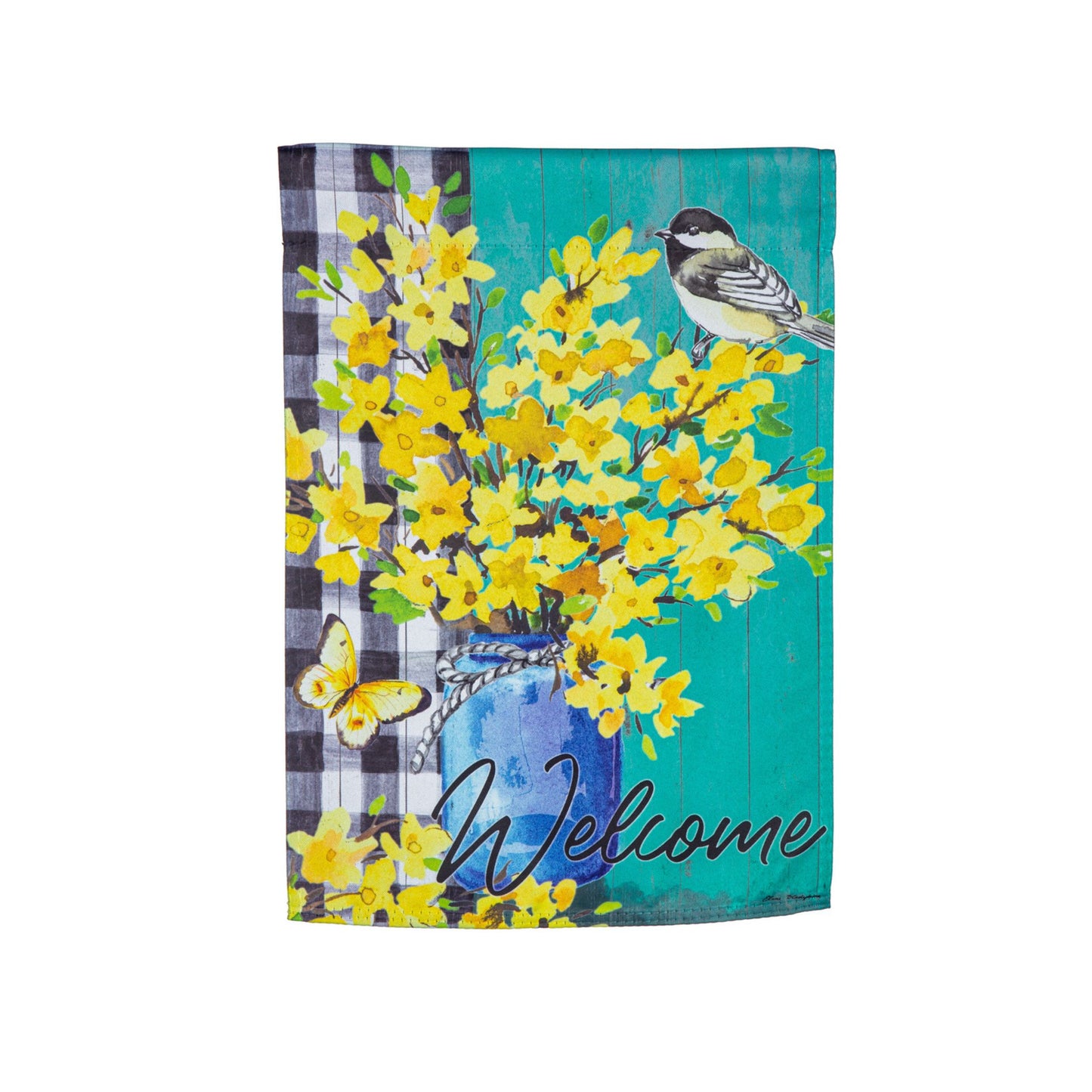 Garden Flag - Spring Forsythia