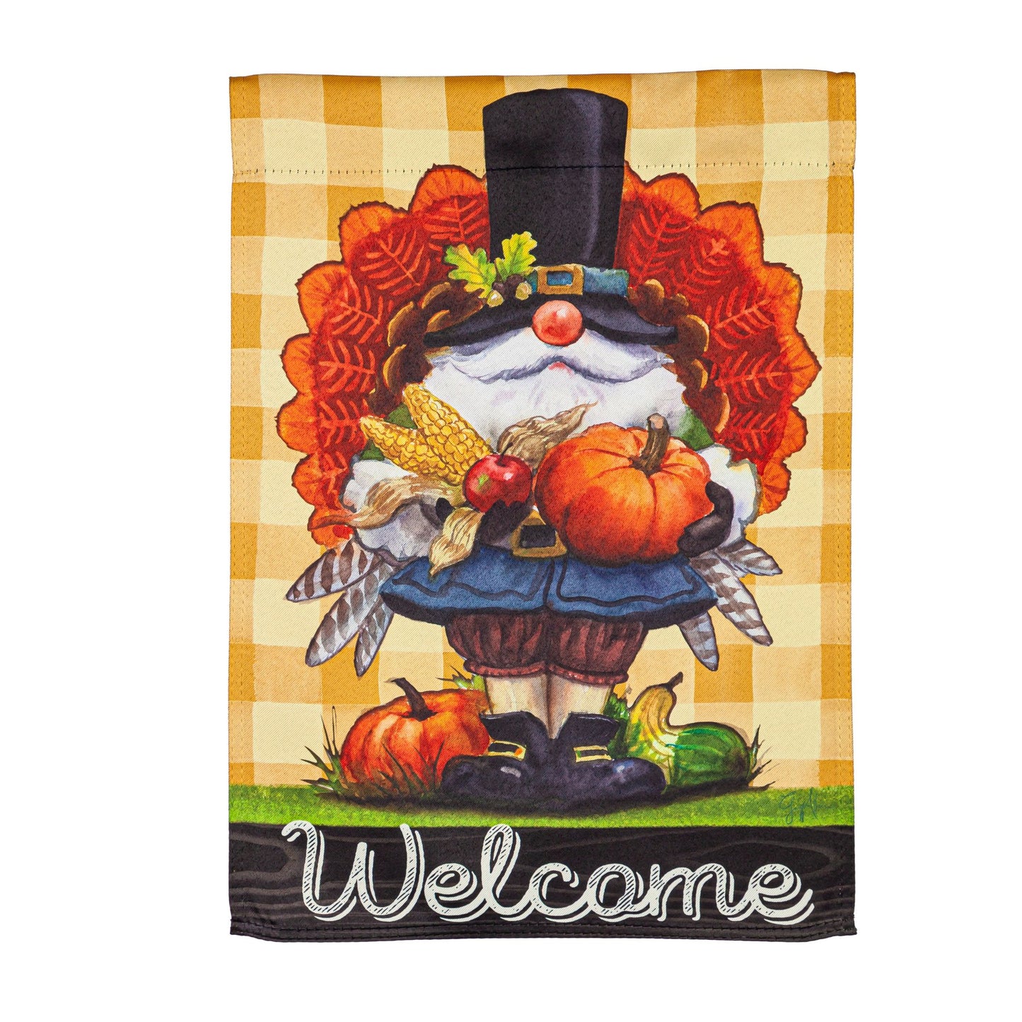 Decor Gnome Gathering Garden Suede Flag