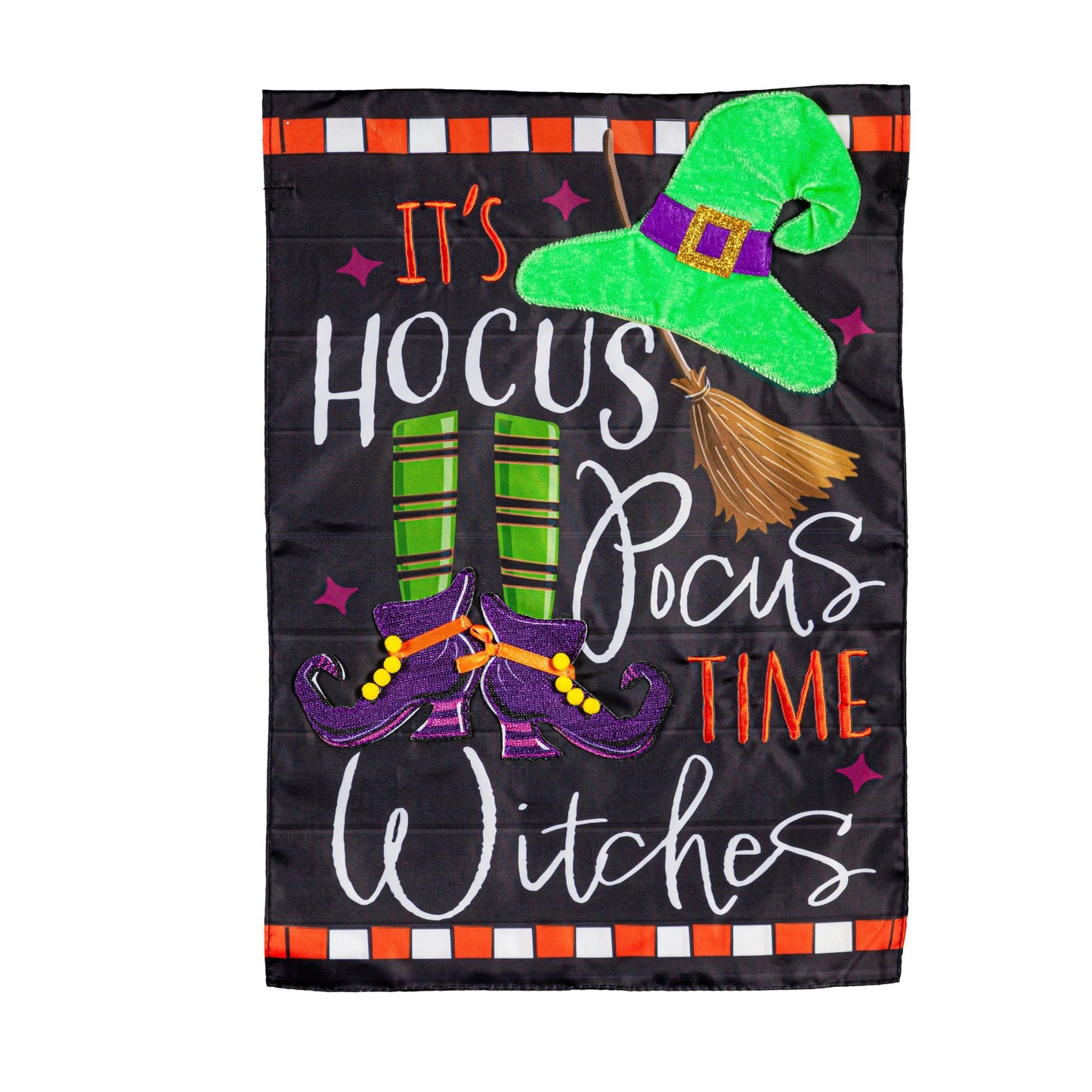 Decor Hocus Pocus Time Garden Applique Flag