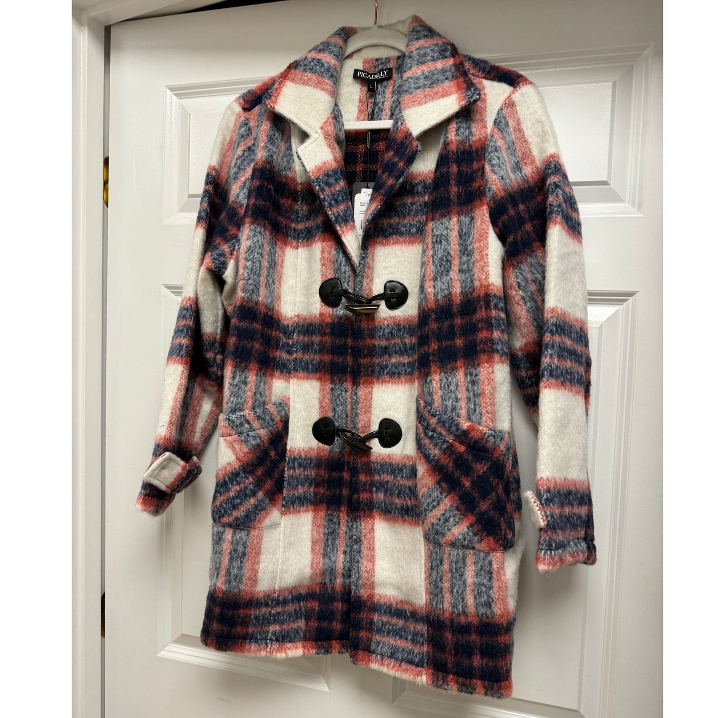 Plaid Toggle Coat