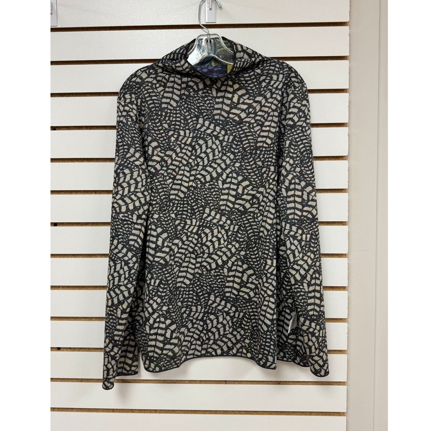 Reversible Top Multi Colored Mock Neck