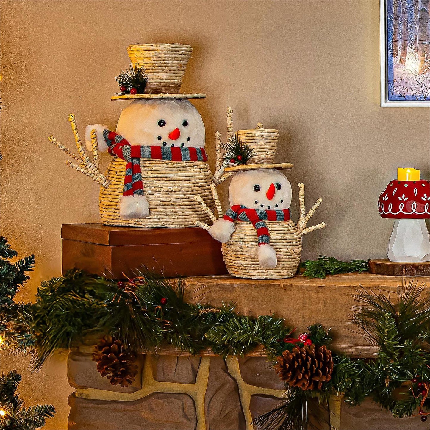 Snowman Table Decor, Set of 2