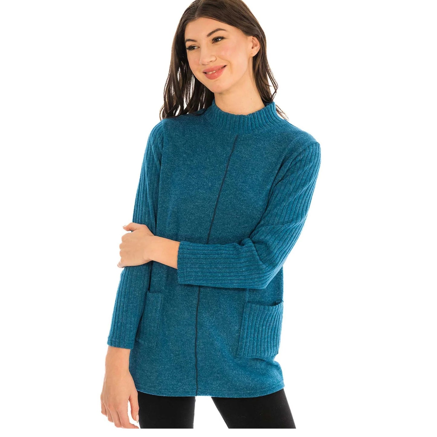 Tunic Sweater with Pockets