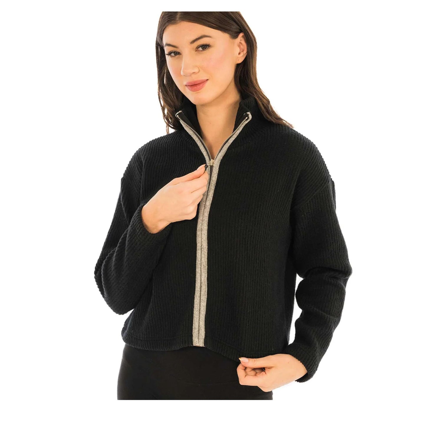 Cardigan Front Zip