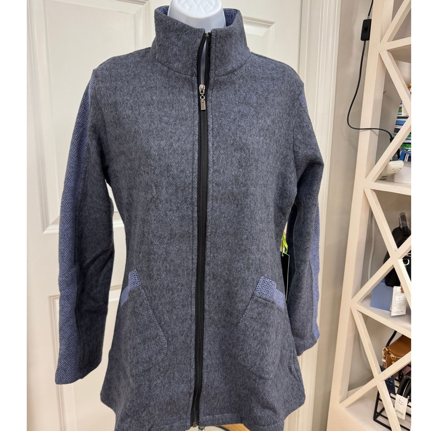 Blue Panel Sleeve Coat