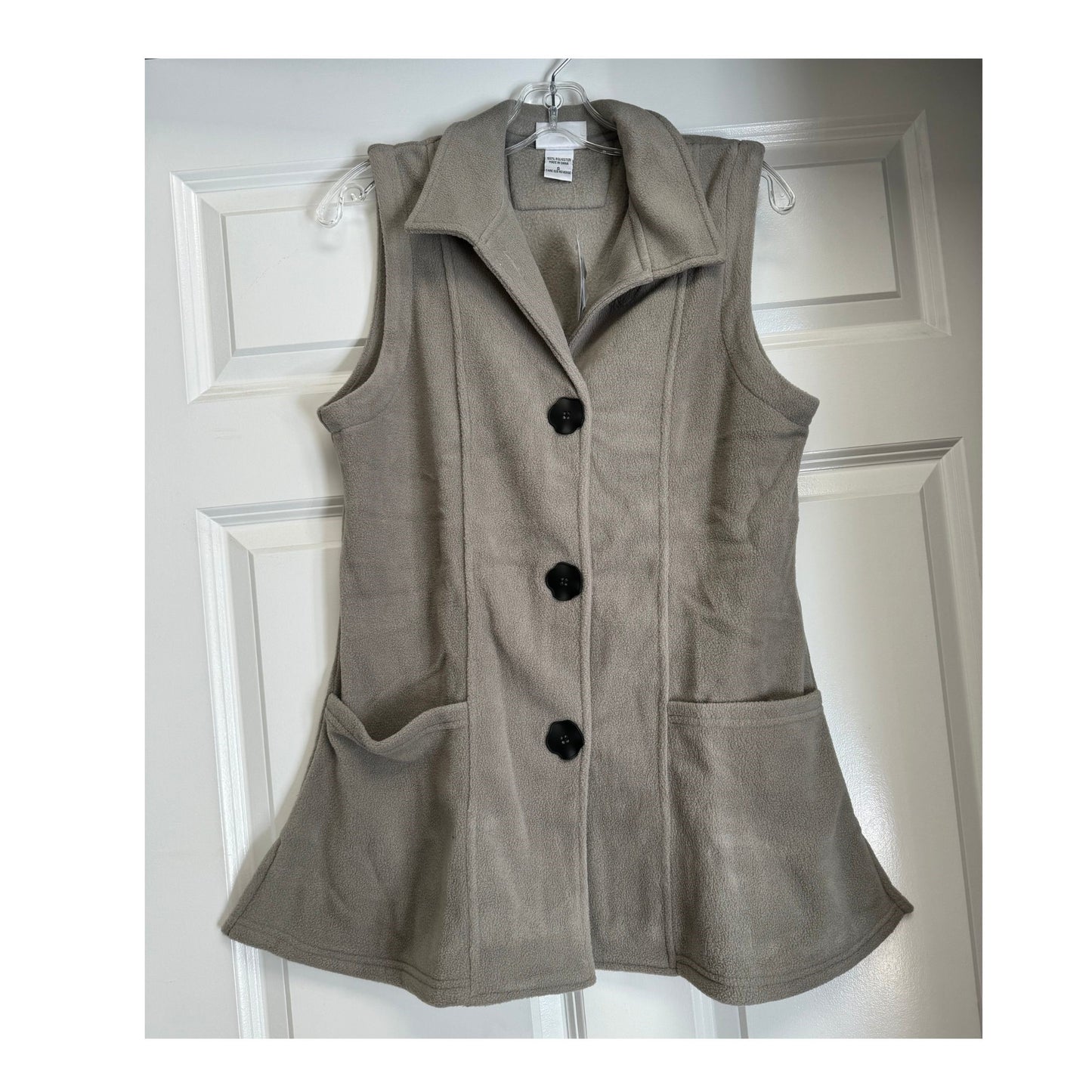 Wild Palm Big Button Long Vest