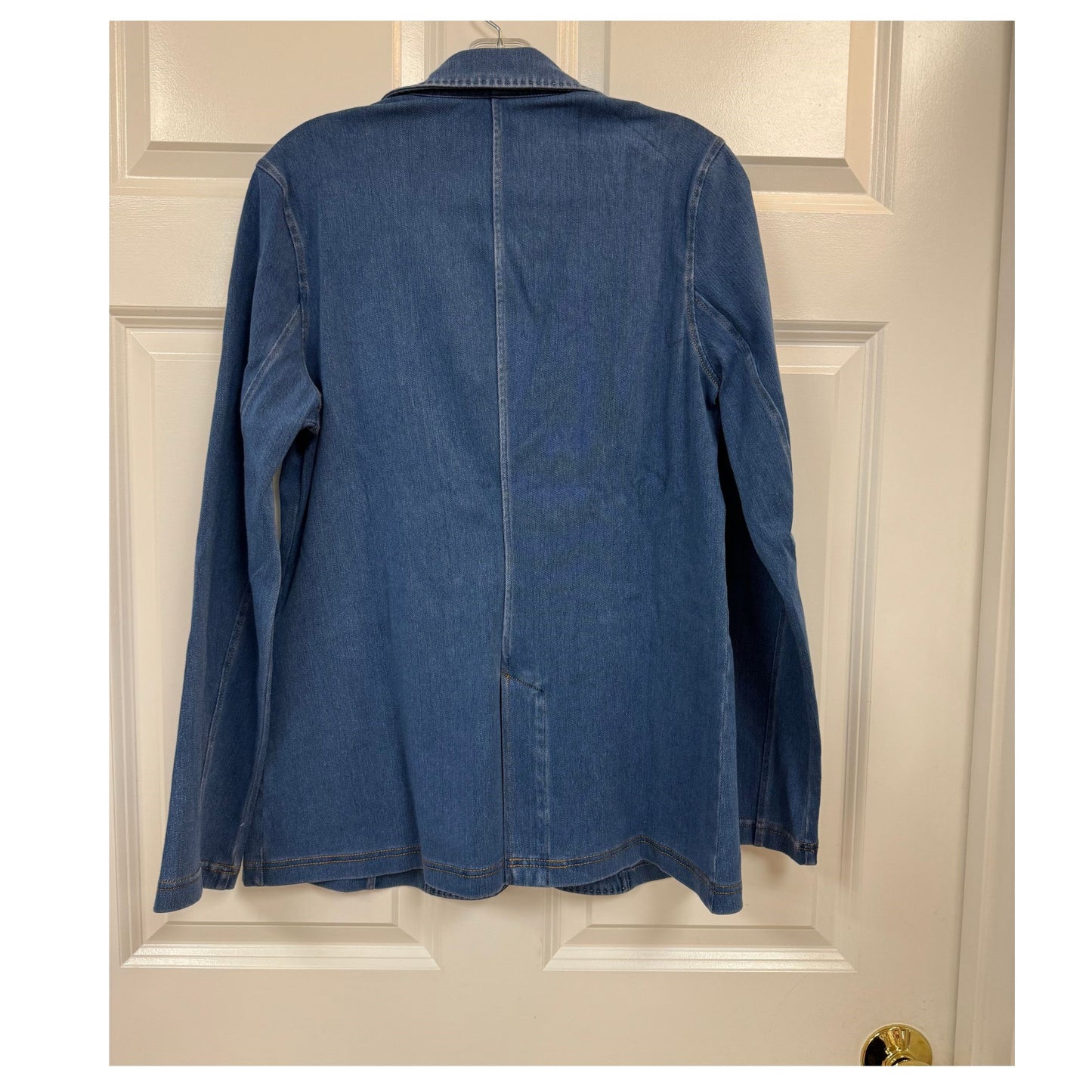 Wild Palm Washed Denim Blazer Jacket