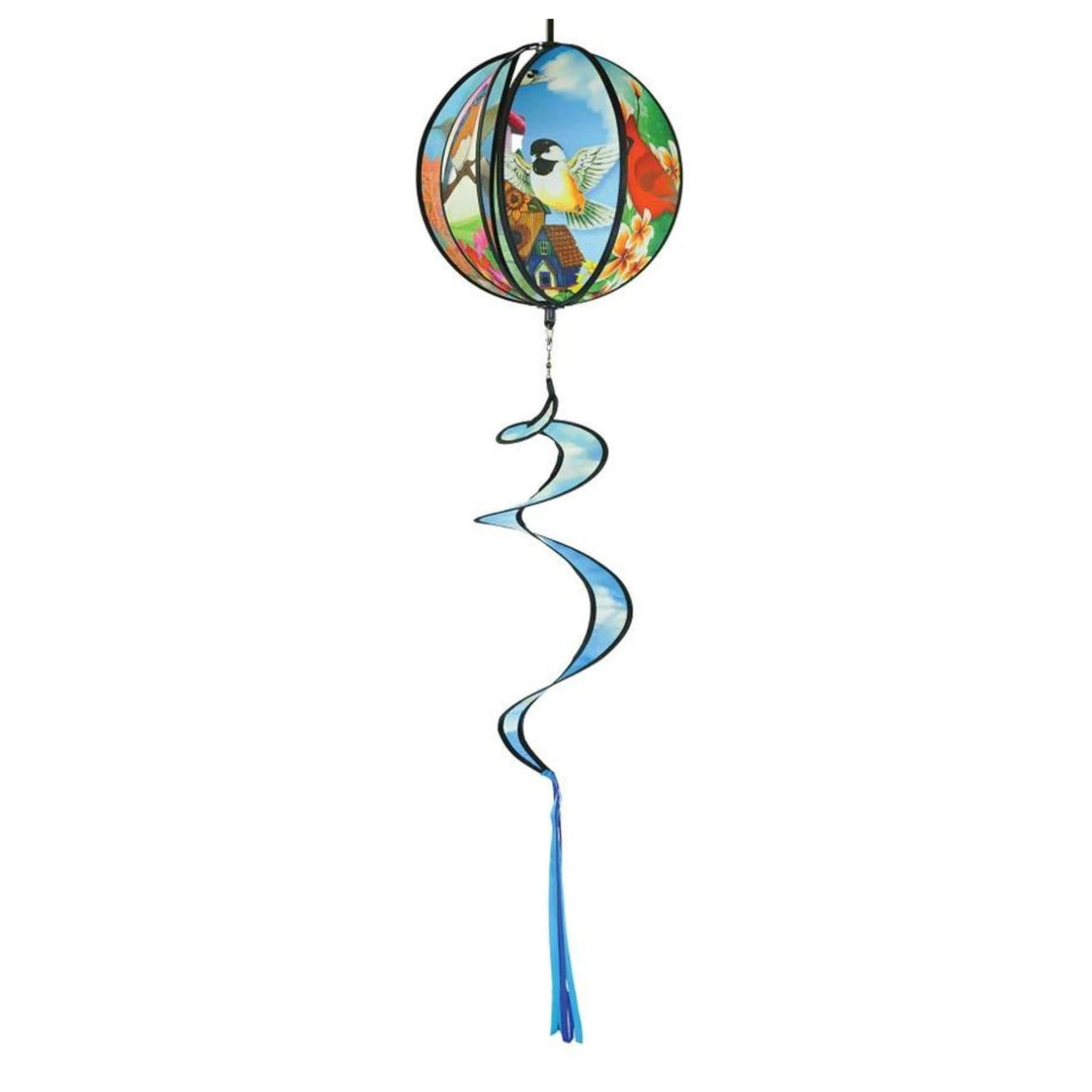 Decor - Bird Hanging Ball Spinner 11"