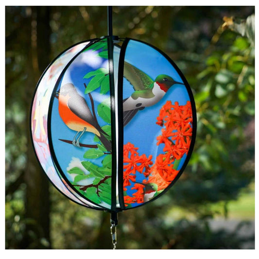 Decor - Bird Hanging Ball Spinner 11"