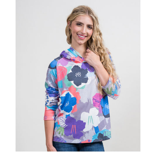 Trisha Tyler Floral Print Hoodie
