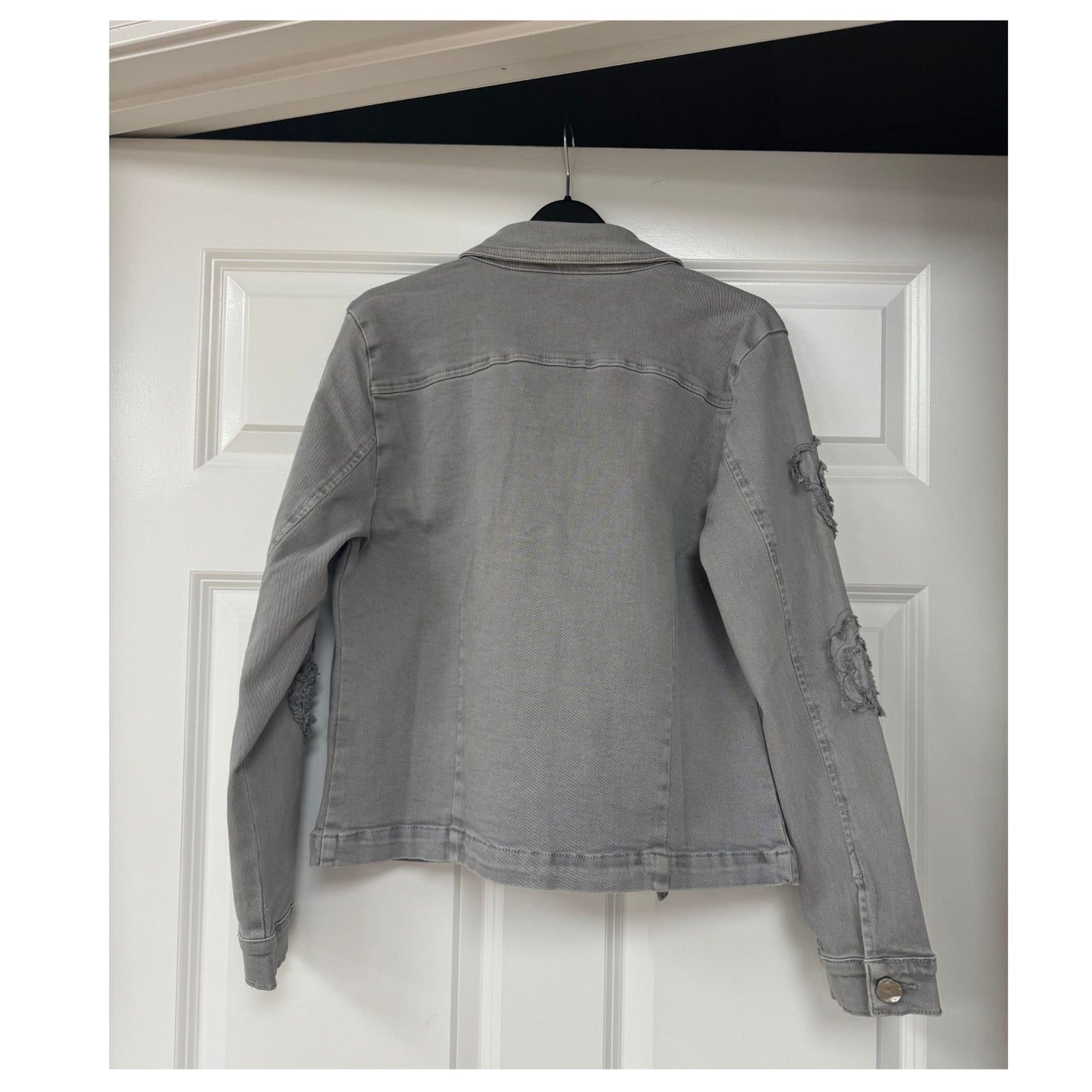 Embroidered Grey Jean Jacket