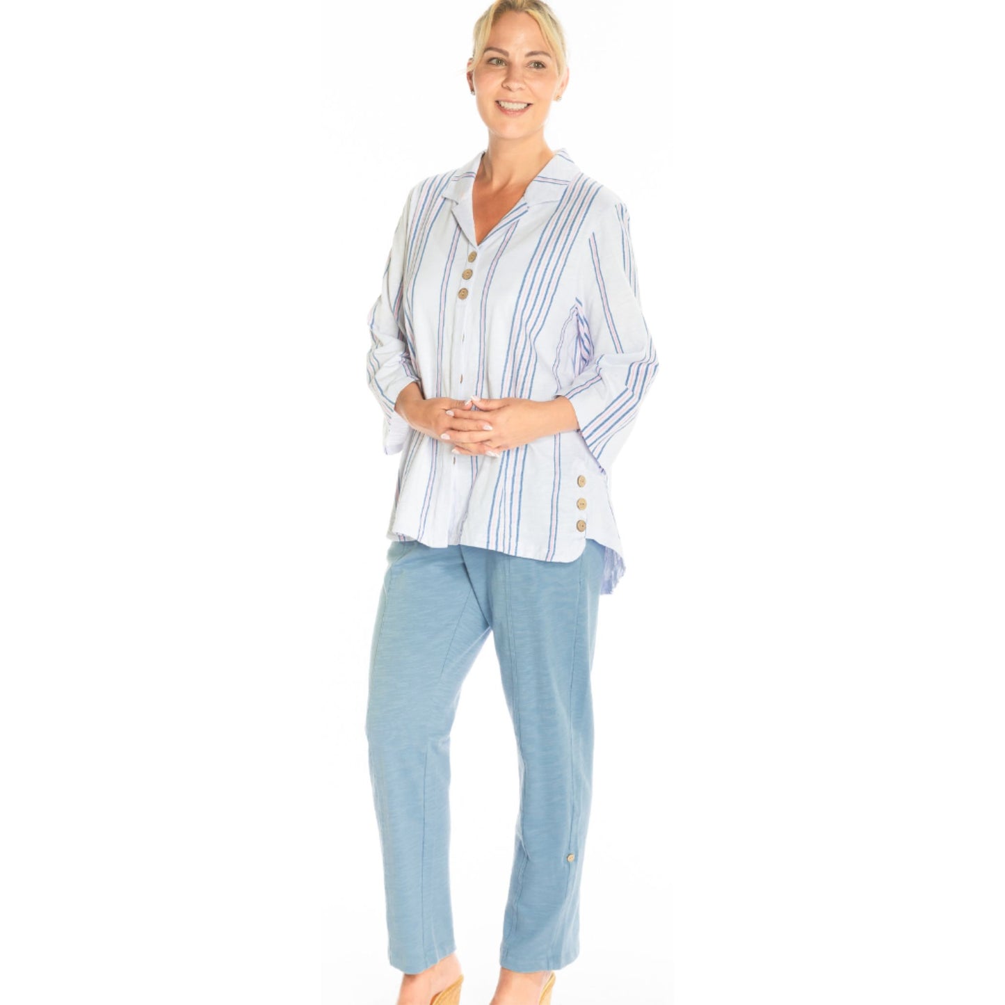 Wild Palms Button Down Striped Shirt