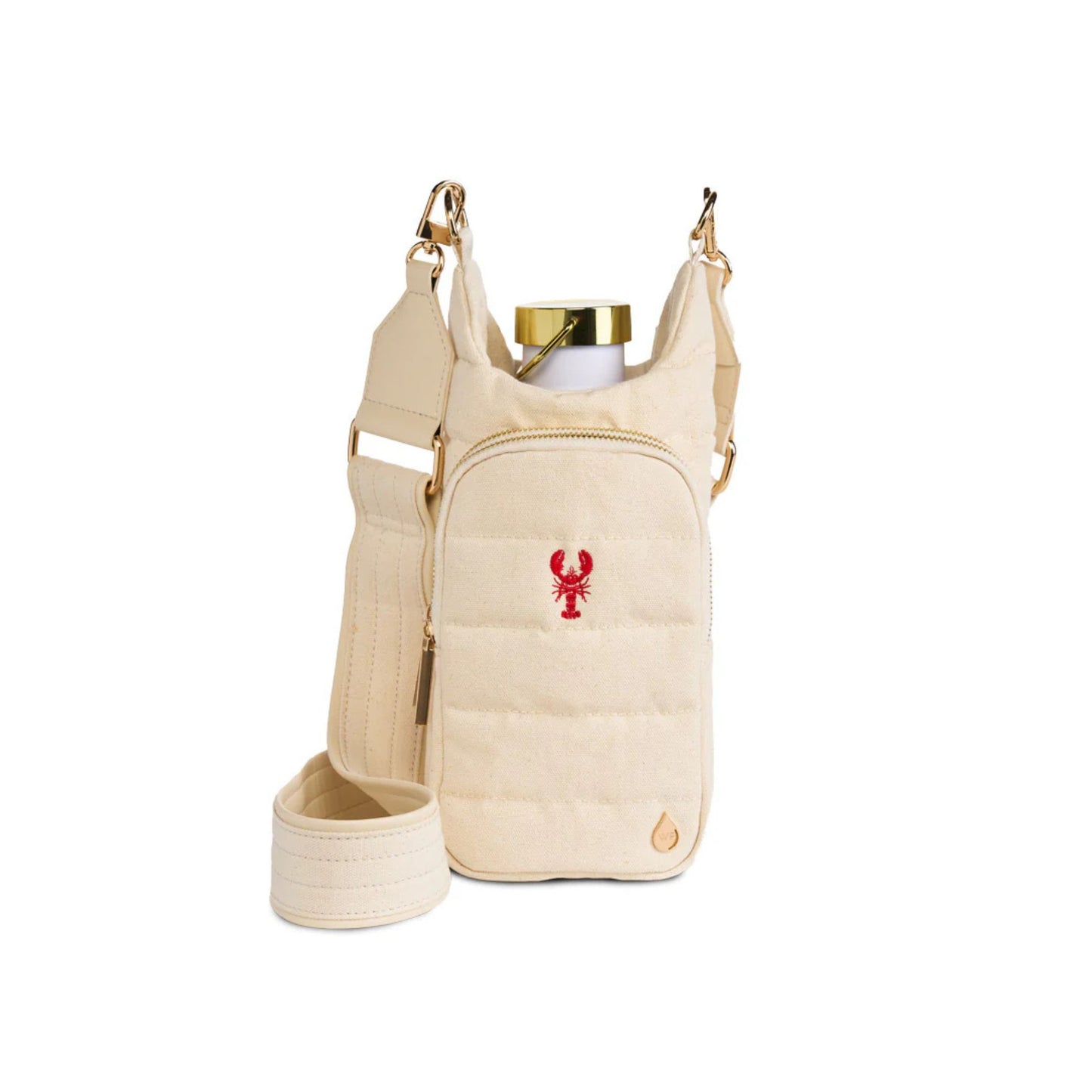 Hydrobag Canvas Natural with Embroidered Red Lobster--Preorder