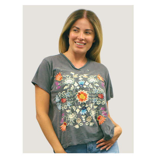 Kyla Seo Comfort  Echo Tee in Grey