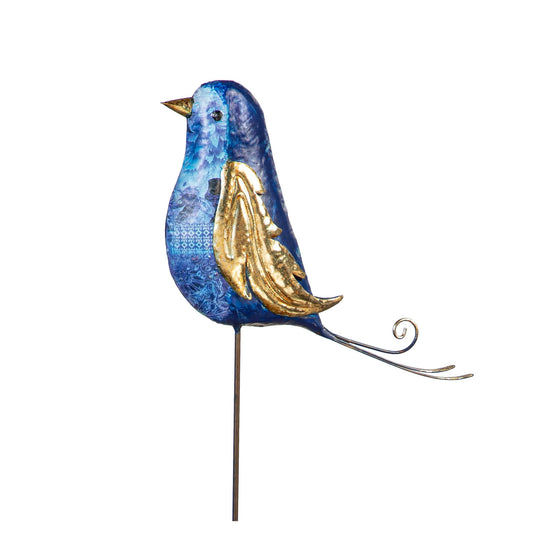 Fancy Bird Metal Garden Stake, 36"