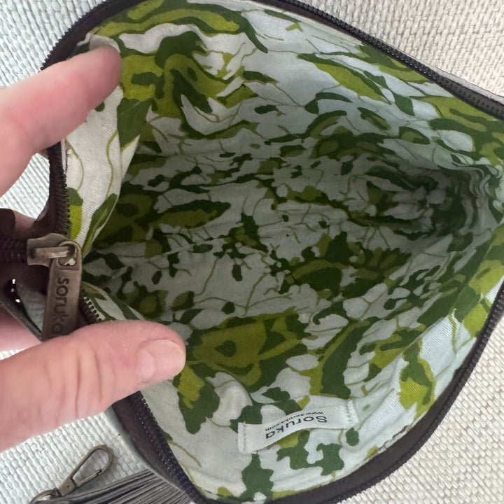 Soruka Iona Recycled Leather &amp; Corduroy Crossbody Bag