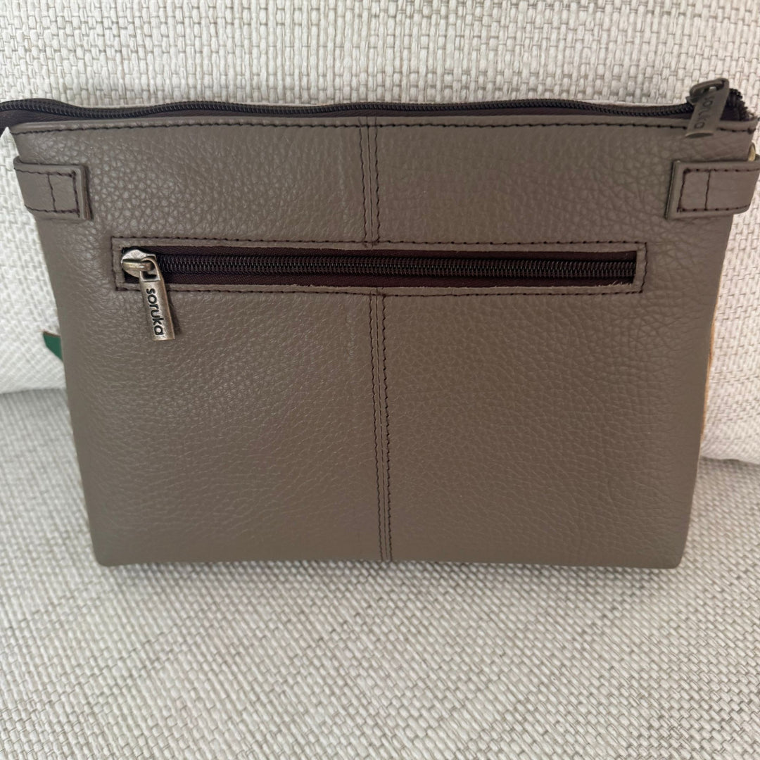 Soruka Iona Recycled Leather &amp; Corduroy Crossbody Bag