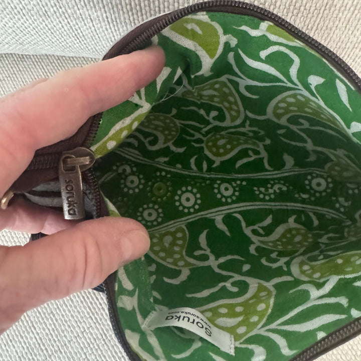 Soruka Iona Recycled Leather &amp; Corduroy Crossbody Bag