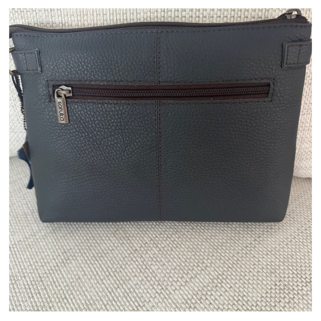 Soruka Iona Recycled Leather &amp; Corduroy Crossbody Bag