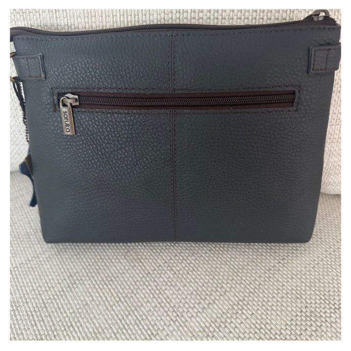 Soruka Iona Recycled Leather &amp; Corduroy Crossbody Bag