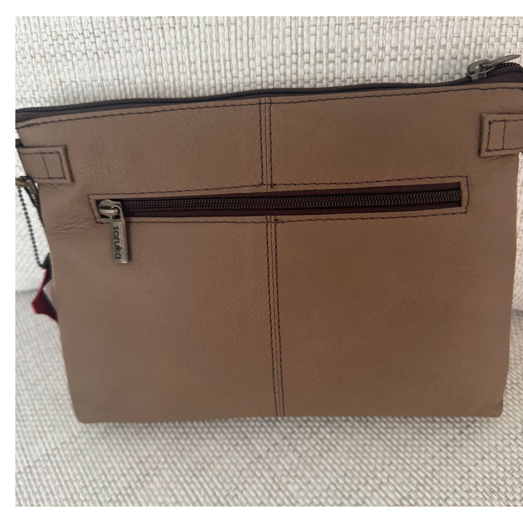 Soruka Iona Recycled Leather &amp; Corduroy Crossbody Bag