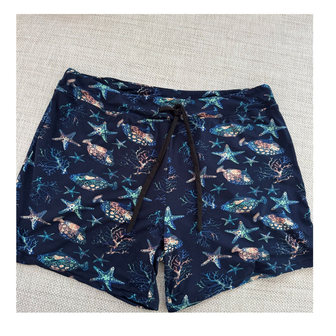 Amanada Blu Ocean Breeze Pajama Short Set - Navy Coastal Print