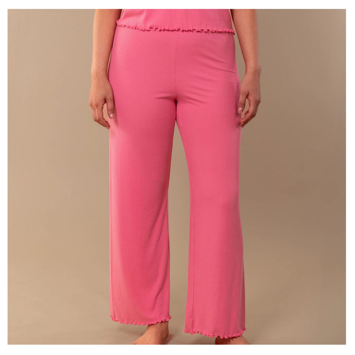 Amanda Blu Soft Rib Knit Pajama Pants --Bright Pink Lounge Pant