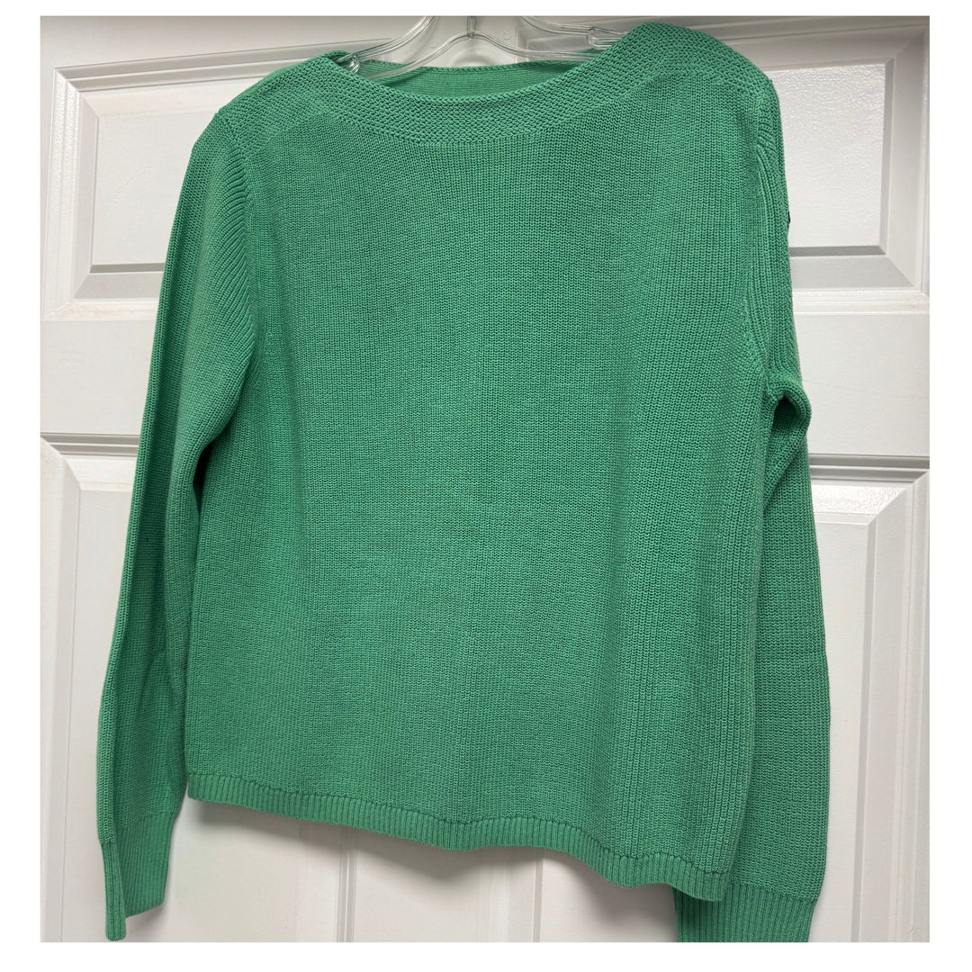 Batela Boat Neck Knit Sweater - Pink Coastal cotton blend Pullover