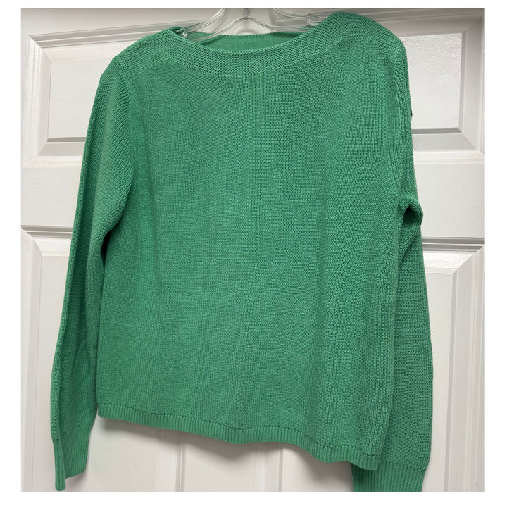 Batela Boat Neck Knit Sweater - Pink Coastal cotton blend Pullover