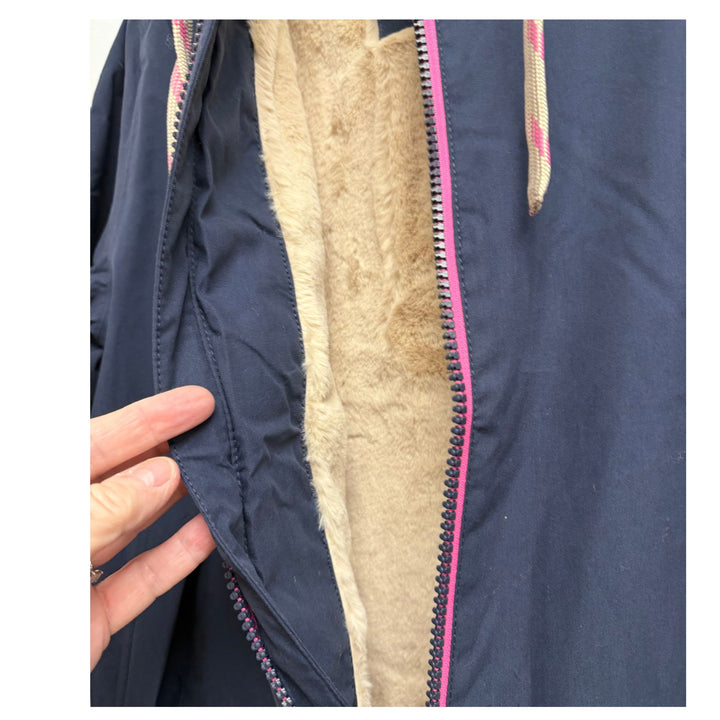 Batela Navy Fleece-Lined Hooded Jacket - C3179