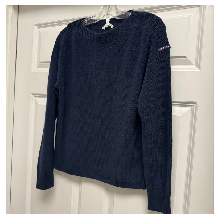 Batela Boat Neck Knit Sweater - Pink Coastal cotton blend Pullover