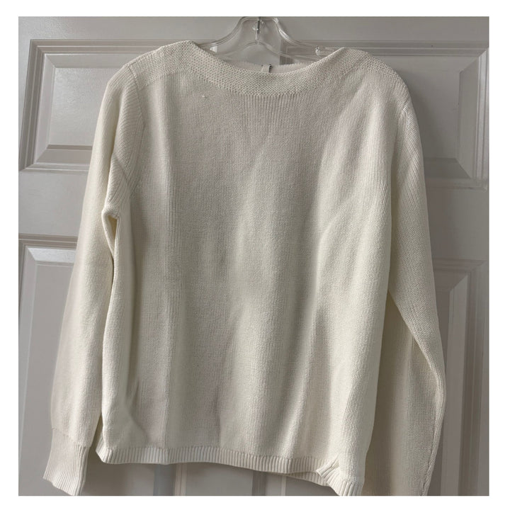 Batela Boat Neck Knit Sweater - Pink Coastal cotton blend Pullover