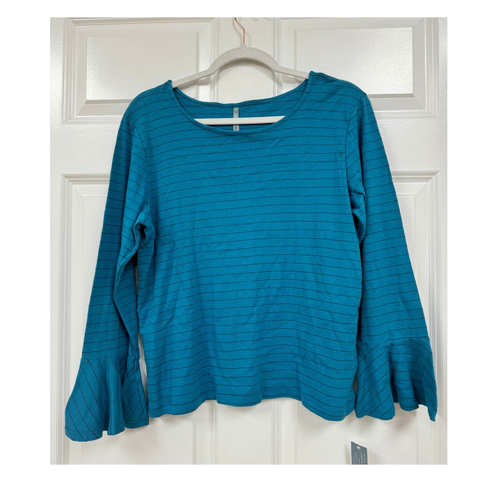 Blue Canoe Ruffle Sleeve Top