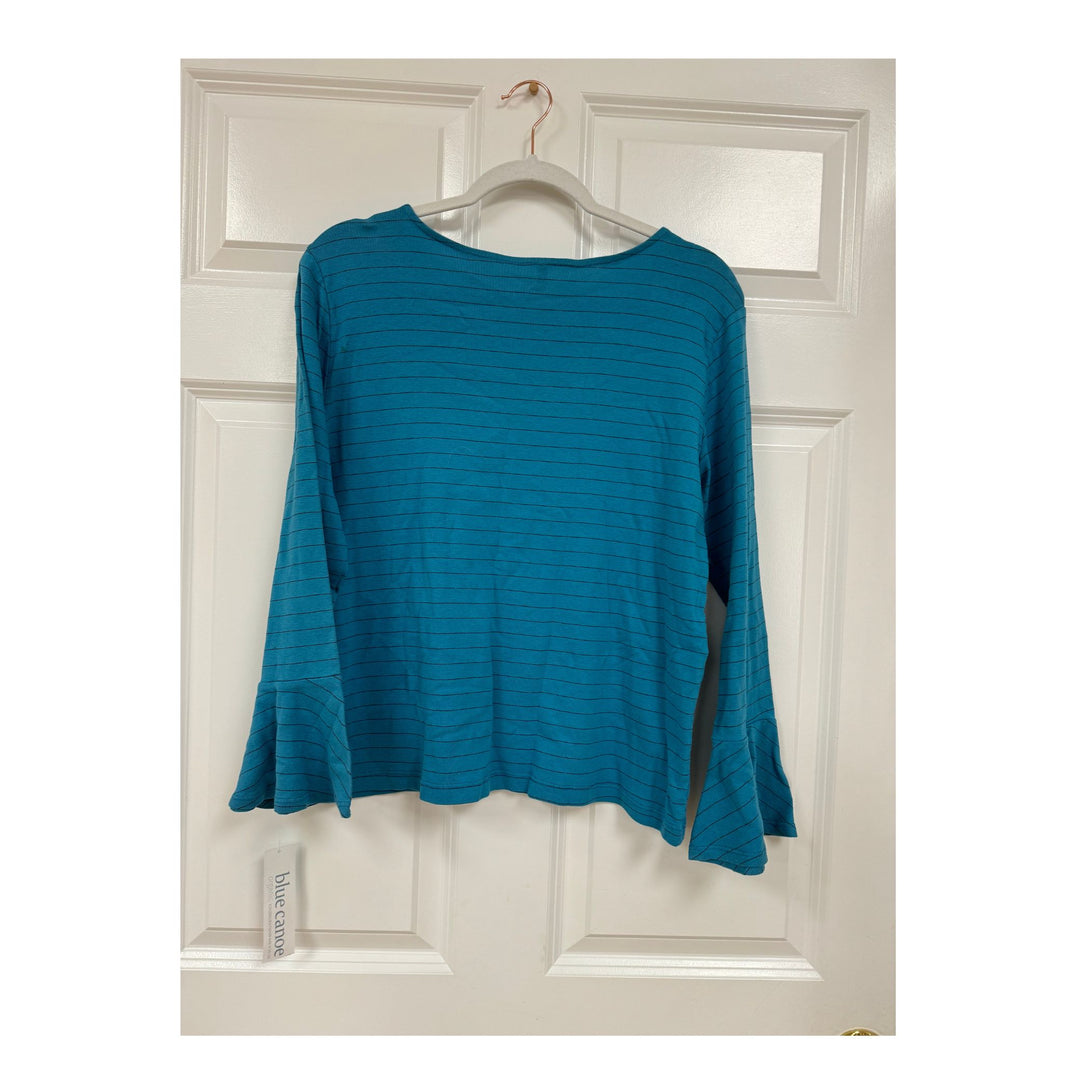Blue Canoe Ruffle Sleeve Top