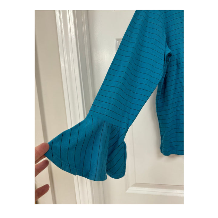 Blue Canoe Ruffle Sleeve Top