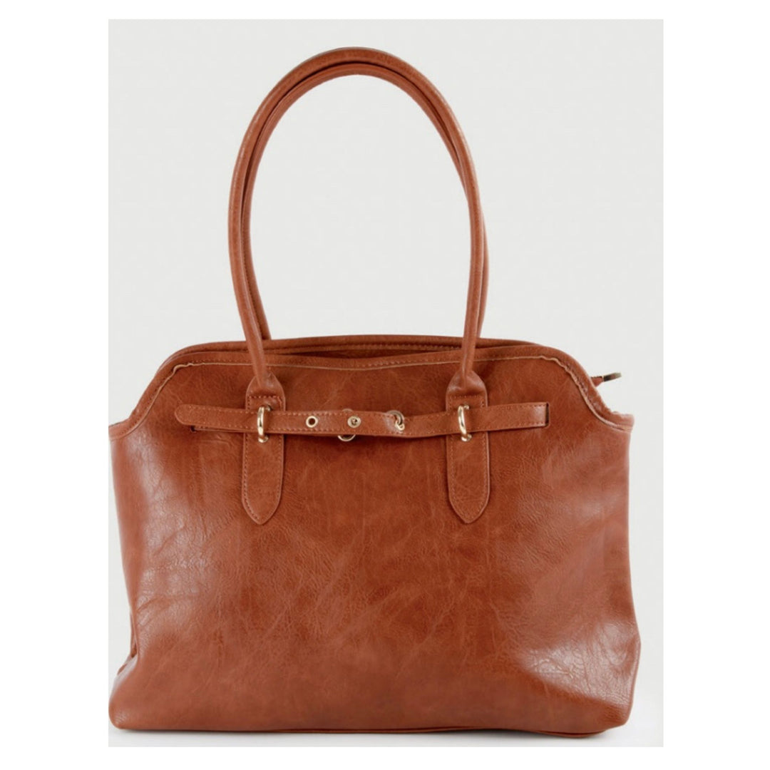 Minimalist Everyday Tote Handbag – Taupe, Camel &amp; Black