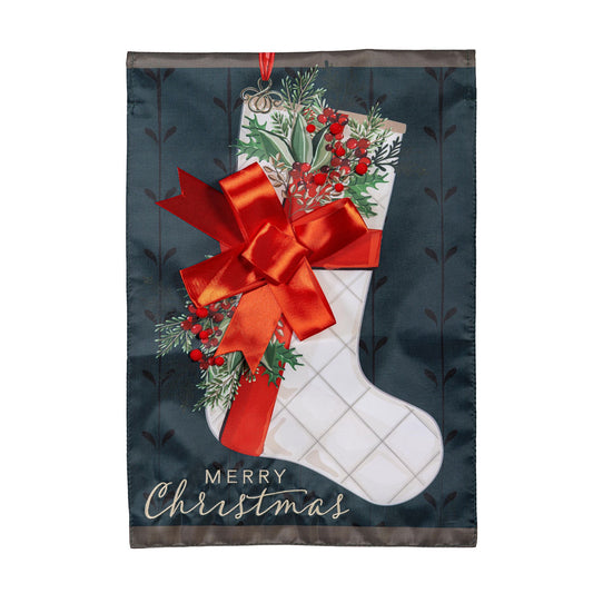 Christmas Stocking Applique Garden Flag