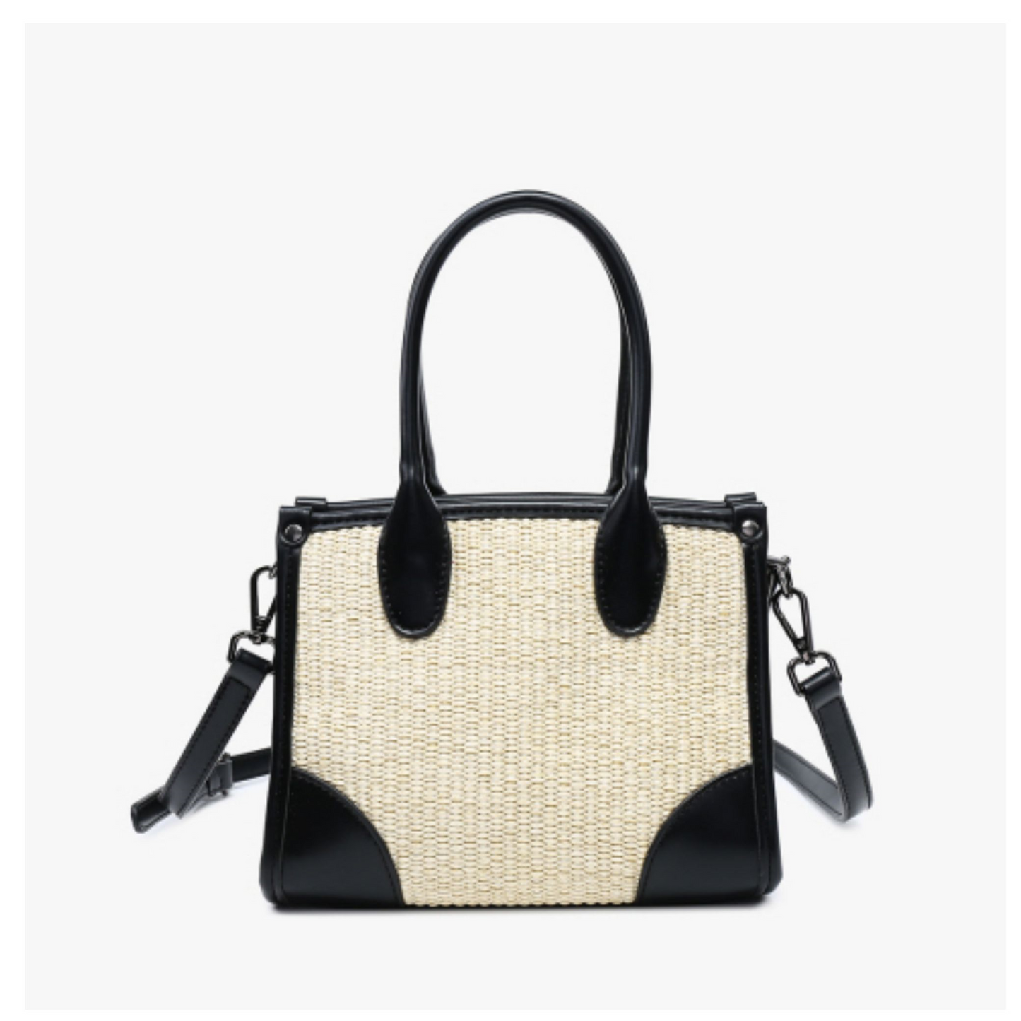 Handbag - Clementine Black and Natural