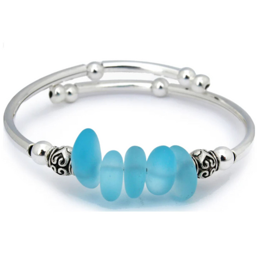 Jewelry - Aqua Nugget Sea Glass Bracelet