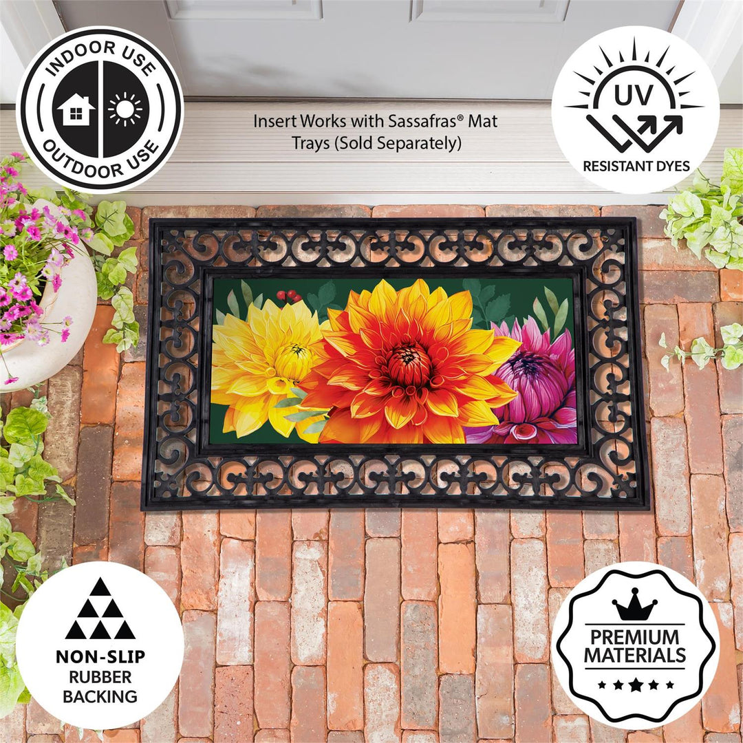 Fall Dahlia Floral Sassafras Switch Mat Insert
