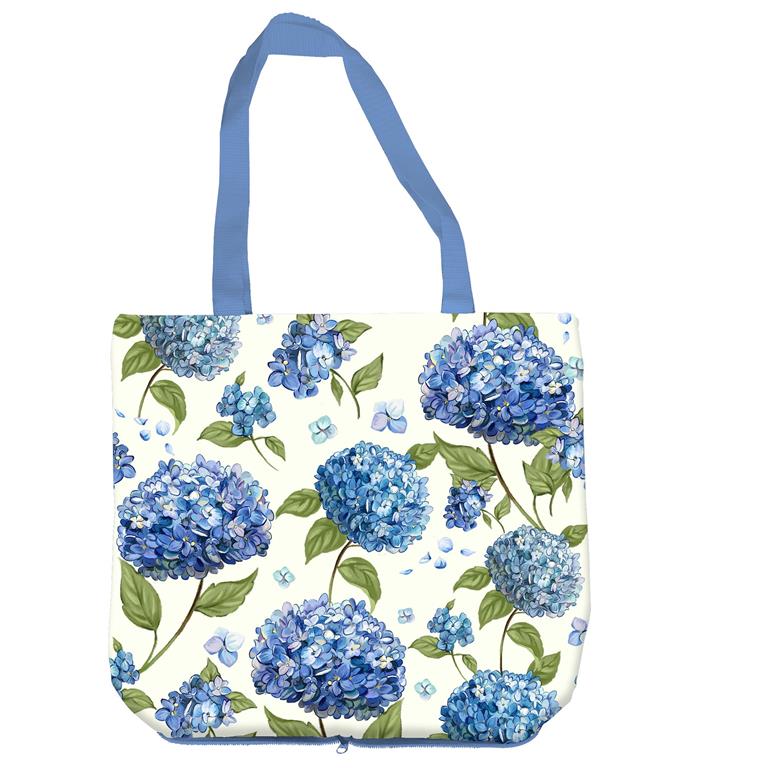 Hydrangea Print Foldable Compact Tote