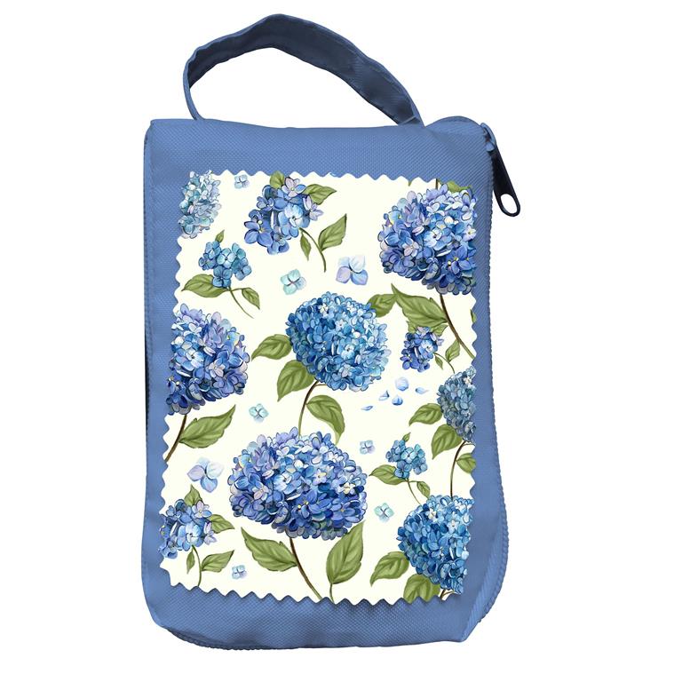 Hydrangea Print Foldable Compact Tote