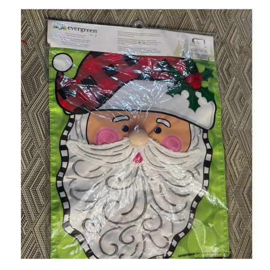 Garden Flag - Santa with Holly