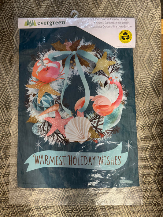 Garden Flag - Wreath Coastal